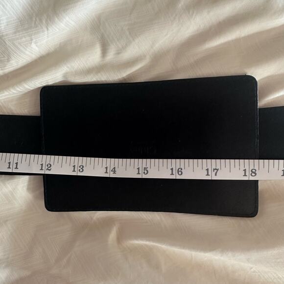 Chloe Black Leather Belt with Large Moveable Panel Size Small main image 5